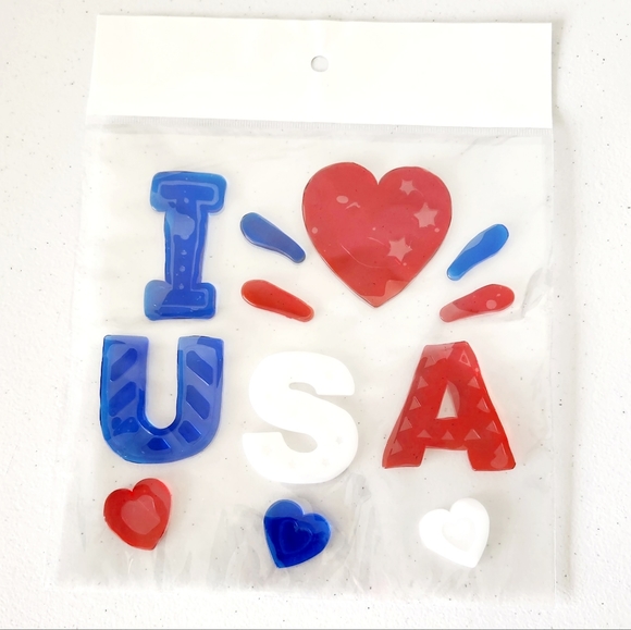3PCS Patriotic Window Gel Clings - Picture 2 of 6